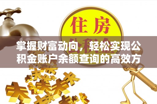 郓城掌握财富动向，轻松实现公积金账户余额查询的高效方式
