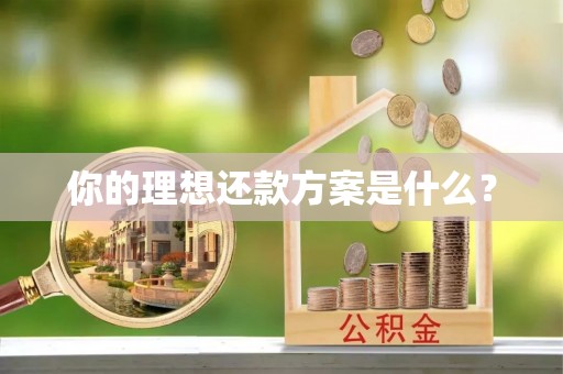 郓城你的理想还款方案是什么？